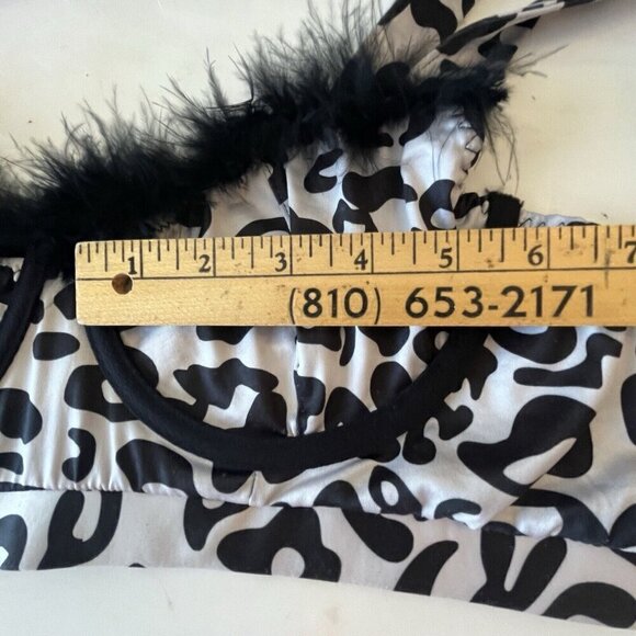 New Fantasy Lingerie Leopard Animal Bralette Bra Top S/M Sexy Mob Wife Gyaru - Picture 8 of 15